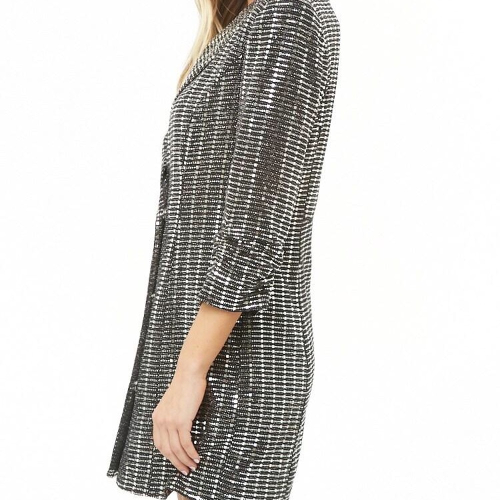 Geo Metallic Blazer Dress